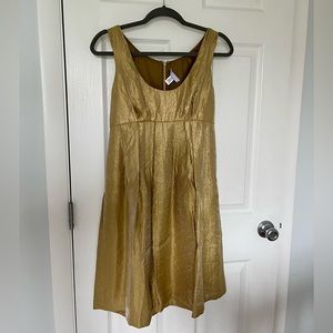 Vera Wang gold cocktail dress